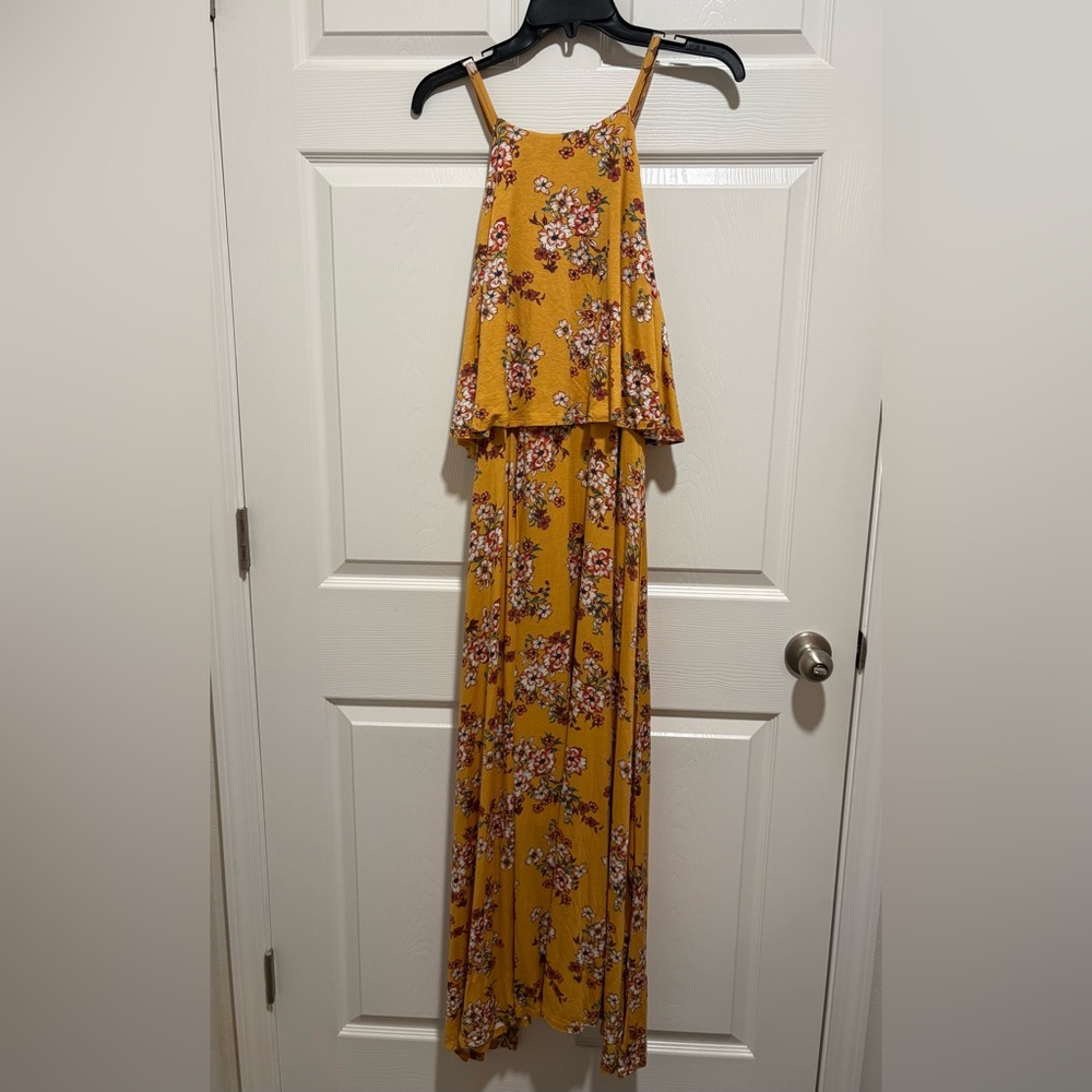 Torrid Yellow Floral Cutaway High-Neck Jersey Maxi Dress Size 1X NWT - Picture 13 of 13